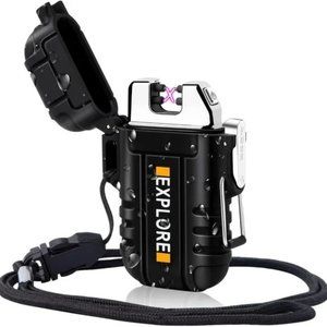 Waterproof Lighter Outdoor Windproof Lighter Dual Arc Lighter Electric Lighters